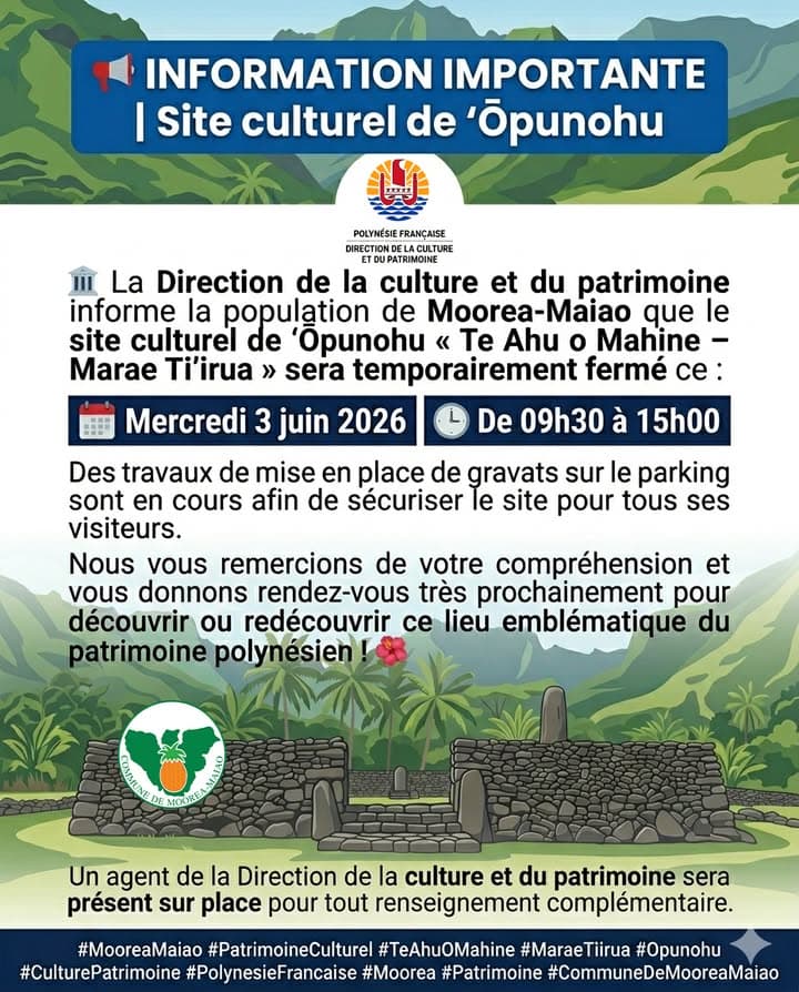 Notre vallée de 'Ōpunohu abrite l'un des trésors les plus précieux de notre île.