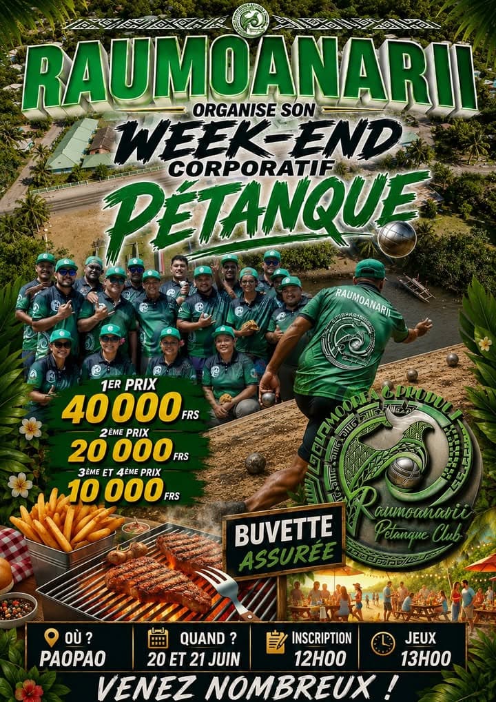 Après le tournoi organisé par Haumanatea, place au club Raumoanarii d’organisé son tournoi a Paopao.