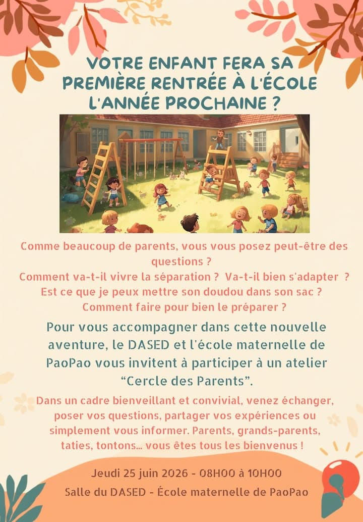 đšâđ©âđ§âđŠ ATELIER « CERCLE DE PARENTS » đšâđ©âđ§âđŠ