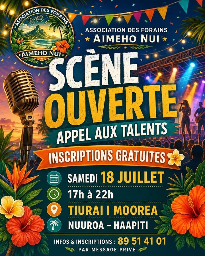 🎤✨ SCÈNE OUVERTE AU TIURAI I MOOREA !