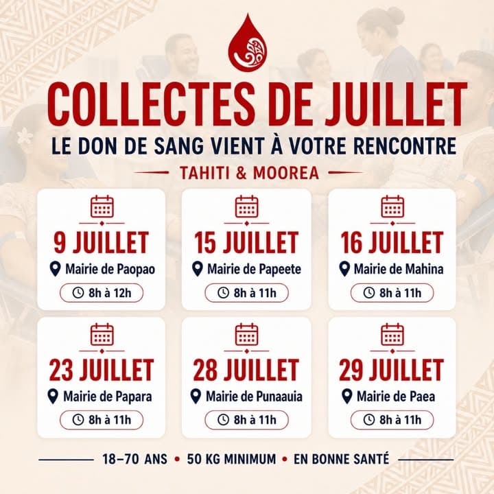 🩸 Collectes du mois de juillet 🩸