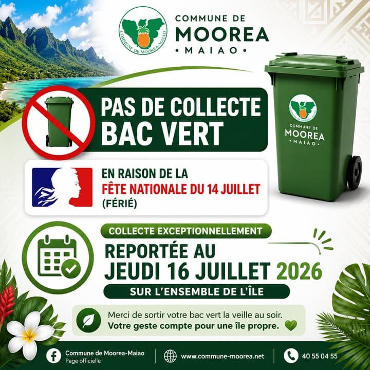 🌺 INFORMATION IMPORTANTE – COLLECTE DES DÉCHETS 🌺