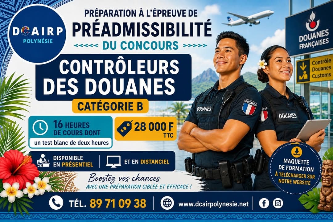🚨 CONCOURS CONTROLEUR DES DOUANES – CATEGORIE B (2027) 🚨