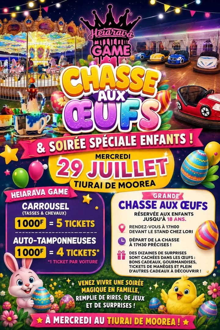 ๐ฅ๐ฃ CHASSE AUX ลUFS & SOIREฬE SPEฬCIALE ENFANTS !