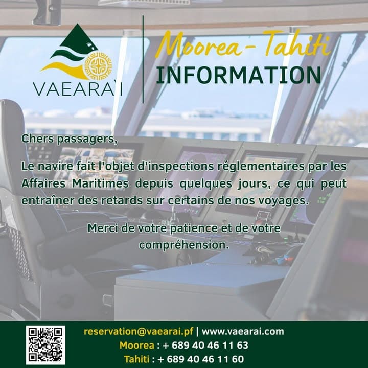 📢🔔 INFO TRAFIC | Avis aux passagers 🚢