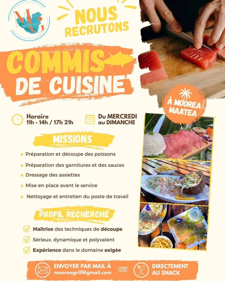 🔥✨MOOREA GRILL RECRUTE✨🔥