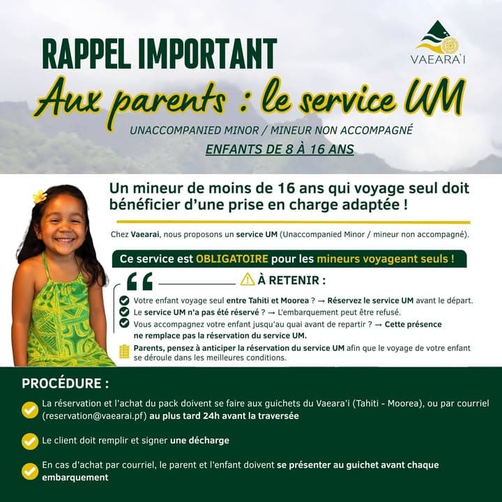 📢 RAPPEL IMPORTANT AUX PARENTS | Votre enfant voyage seul ?