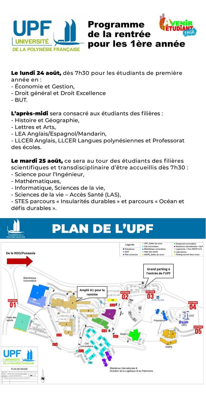 🎓 C’EST LA RENTRÉE À L’ Université de la Polynésie française ⵑ 🌺✨