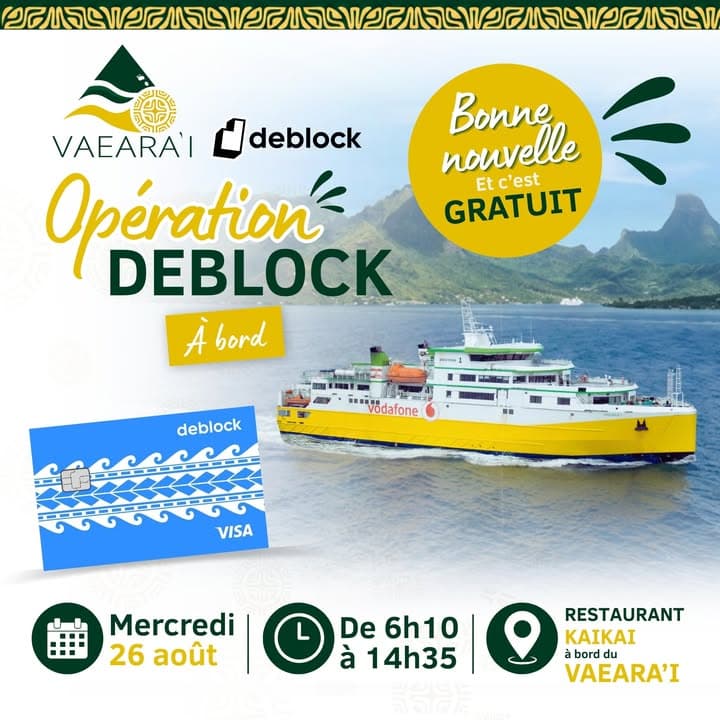 OPÉRATION DEBLOCK À BORD | Vaeara’i X Deblock 💳⛴️