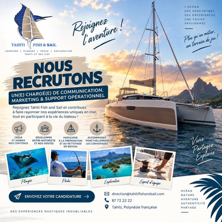 đâ” Tahiti Fish and Sail recrute !