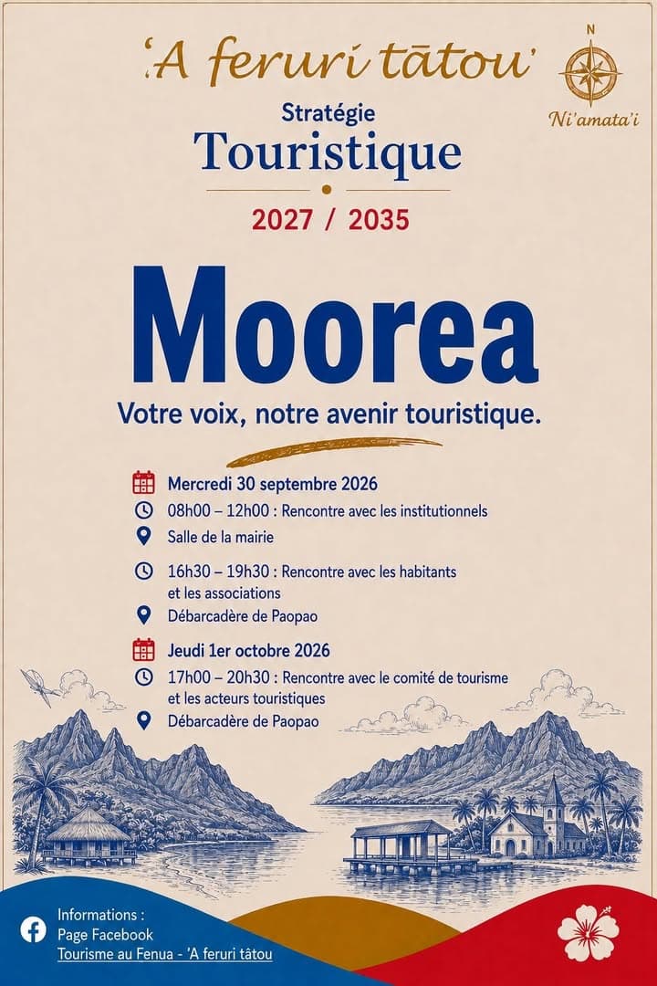📣 Le Comité du Tourisme de Moorea – Moorea Tourism Office informe