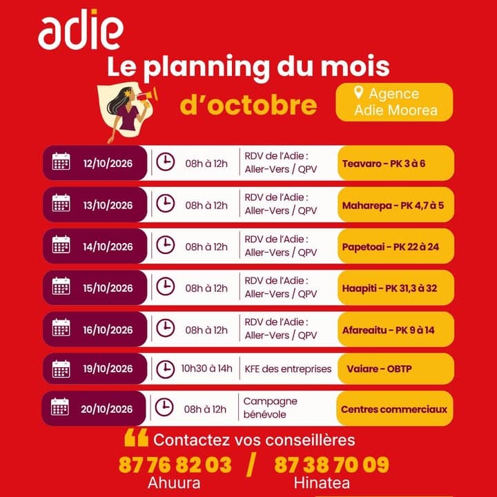 đ
Le planning dâoctobre est arriveÌ !