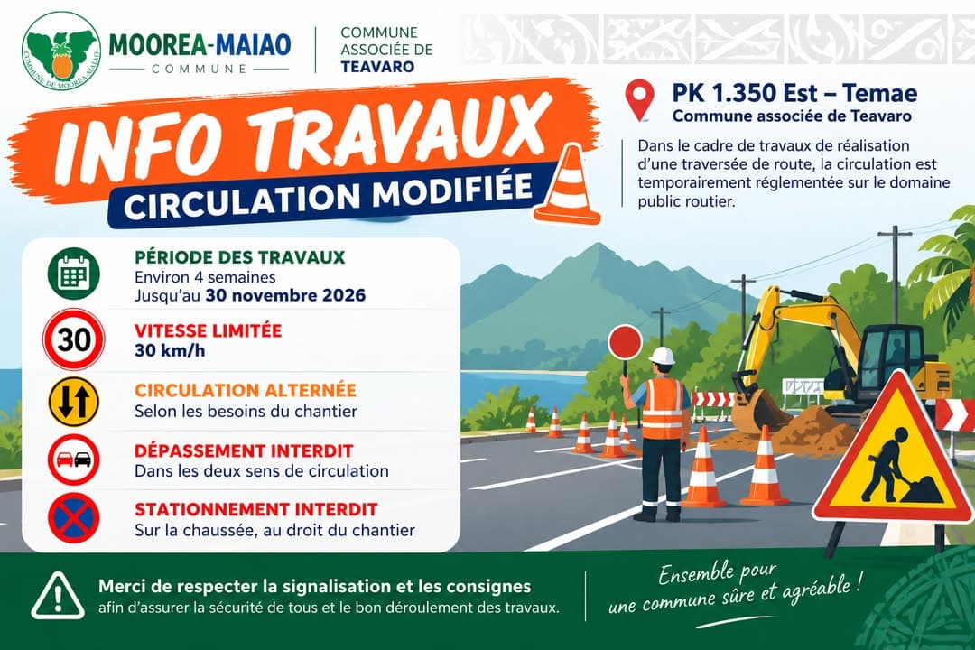 INFO TRAVAUX | CIRCULATION MODIFIÉE 🚦