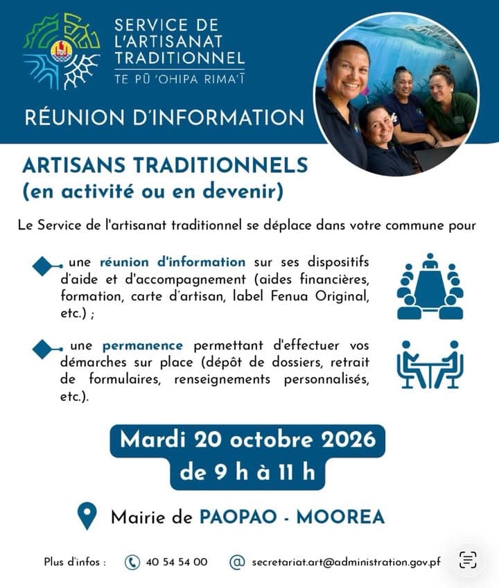 ARTISANAT TRADITIONNEL | RÉUNION D’INFORMATION À PAOPAO