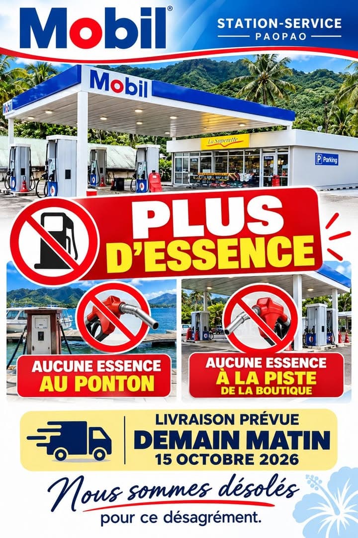 INFORMATION À NOTRE AIMABLE CLIENTÈLE ⛽🚨